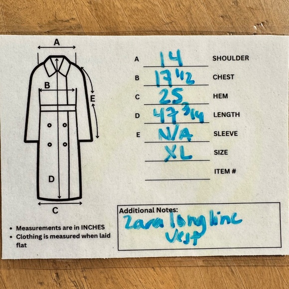 NWOT Zara Women’s Longline Sleeveless Blazer Vest - Picture 10 of 10